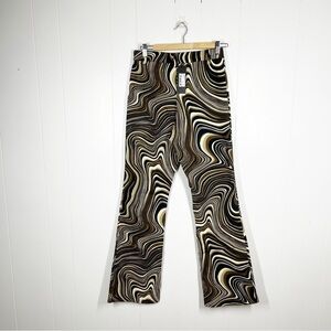 NWT Motel Brown Zoven Trouser Ripple Pants Small